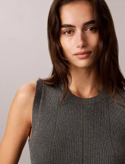 Tanktop van glanzende mix
