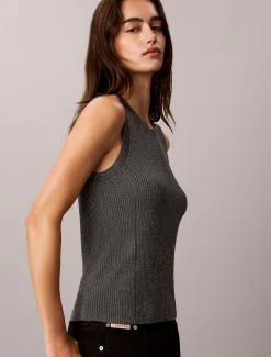 Tanktop van glanzende mix