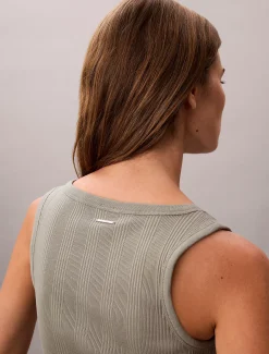 Tanktop van Henley ribkatoen