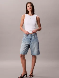 Tanktop van ribkatoen