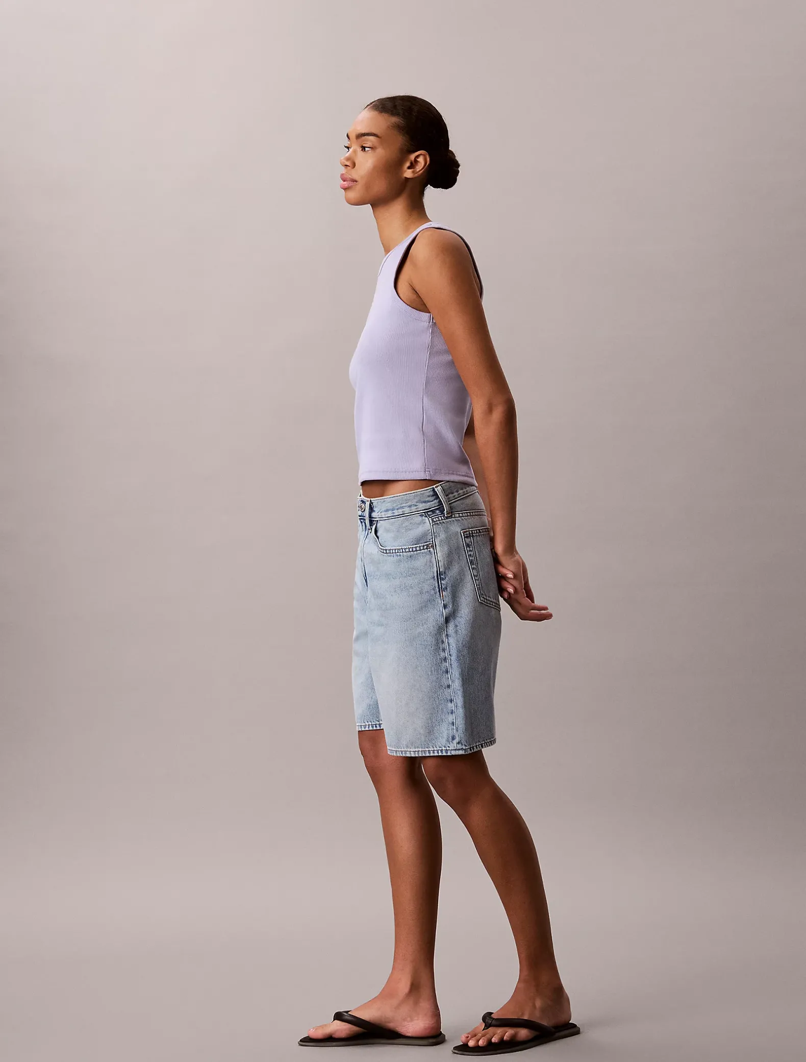 Tanktop van ribkatoen