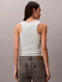 Tanktop van ribkatoen