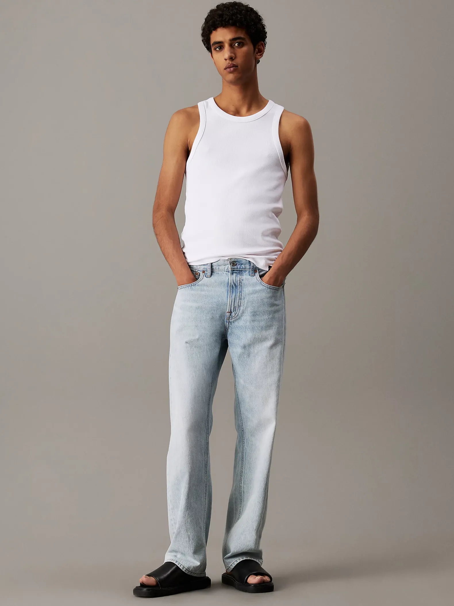 Tanktop van ribkatoen