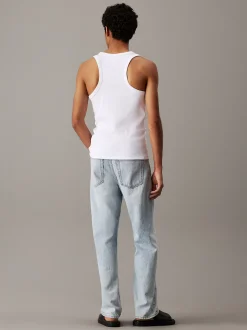 Tanktop van ribkatoen