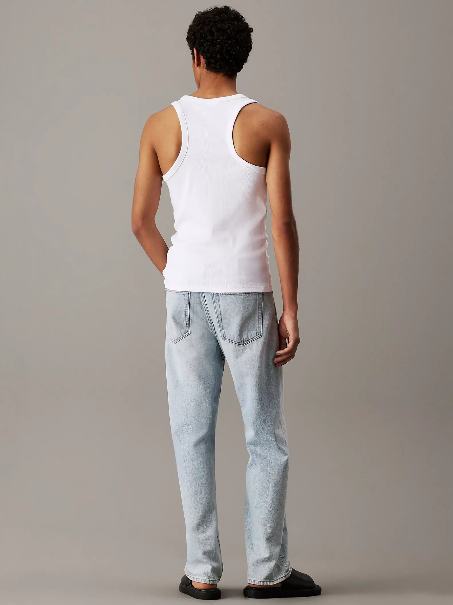 Tanktop van ribkatoen