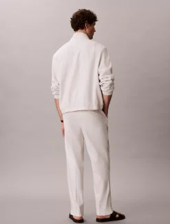Tapered broek van linnenmix