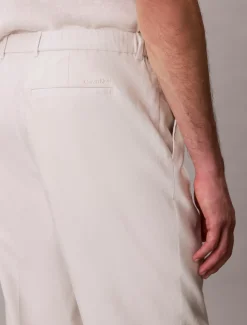 Tapered broek van linnenmix