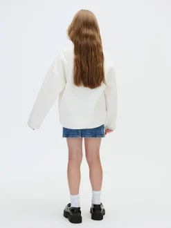 Teddy sweatshirt met halve rits voor kinderen