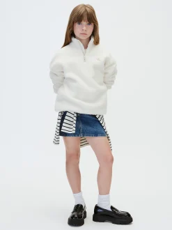 Teddy sweatshirt met halve rits voor kinderen