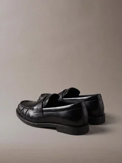Theo - Leren geplooide mocassins