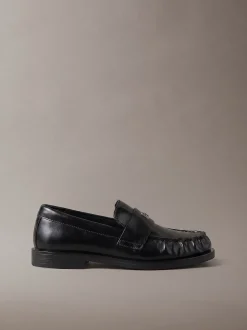 Theo - Leren geplooide mocassins