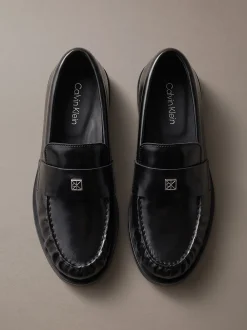 Theo - Leren geplooide mocassins