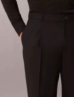 Toelopende broek van wolmix