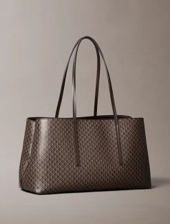 Tote bag met all-over embleemlogo