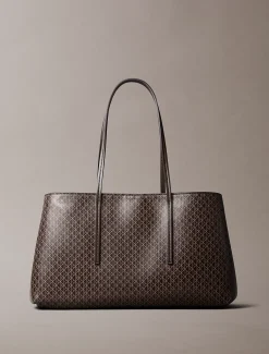 Tote bag met all-over embleemlogo