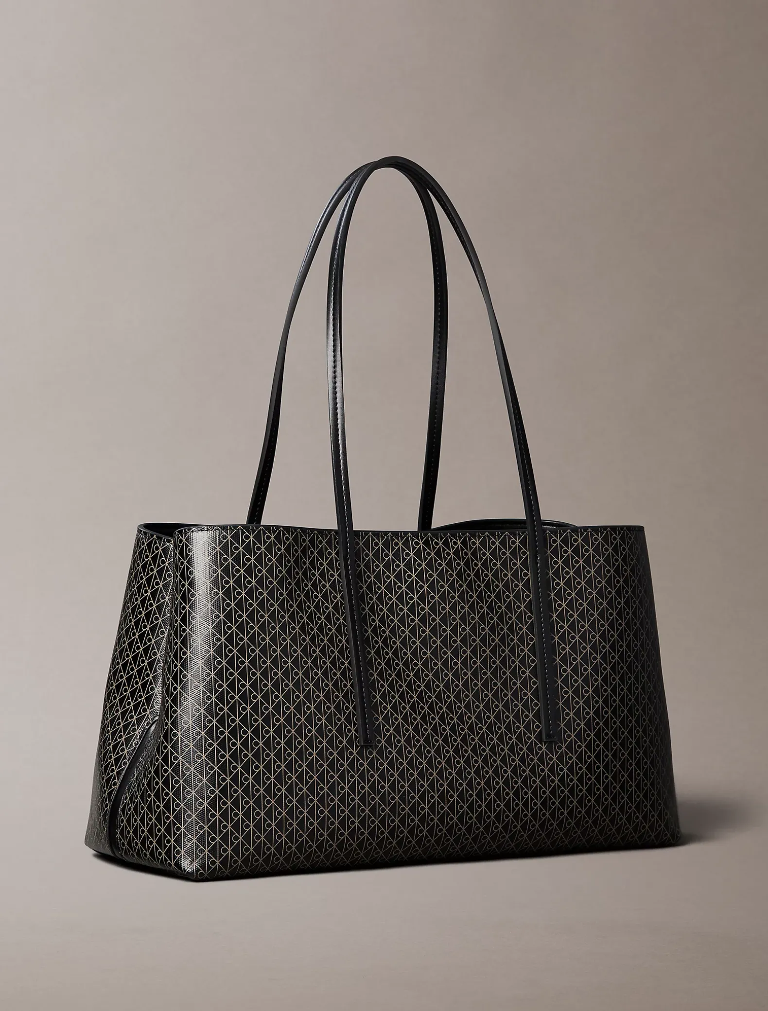Tote bag met all-over embleemlogo