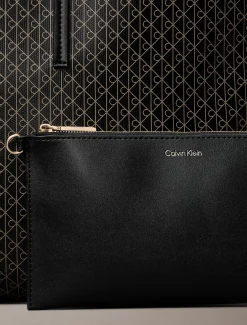 Tote bag met all-over embleemlogo