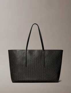 Tote bag met all-over embleemlogo