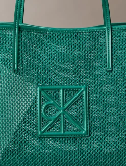 Tote bag met embleem en logo mesh