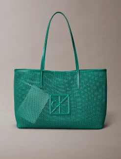 Tote bag met embleem en logo mesh
