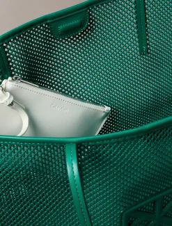 Tote bag met embleem en logo mesh