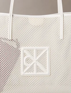 Tote bag met embleem en logo mesh