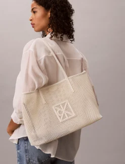 Tote bag met embleem en logo mesh