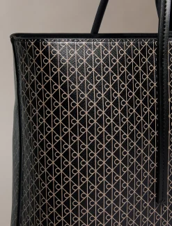Tote bag met gecoat embleem en buidel