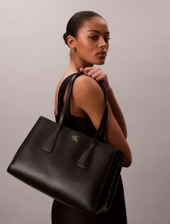 Tote bag met monogram hardware