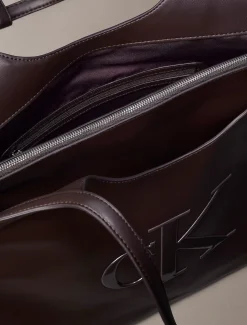 Tote bag met monogram in reliëf