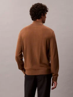 Trui met kwartrits van merinowol