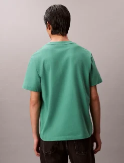 T-shirt met embleem en borstzak