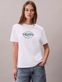 T-shirt met geborduurd logo