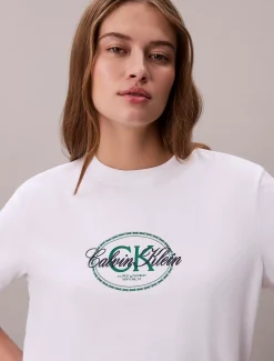 T-shirt met geborduurd logo
