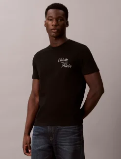 T-shirt met geborduurd logo