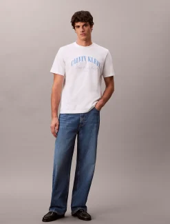 T-shirt met geborduurd NYC logo