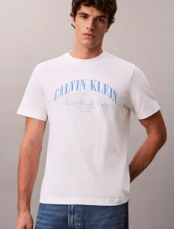 T-shirt met geborduurd NYC logo
