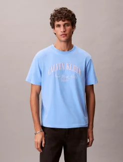 T-shirt met geborduurd NYC logo