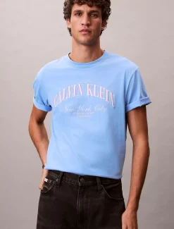 T-shirt met geborduurd NYC logo