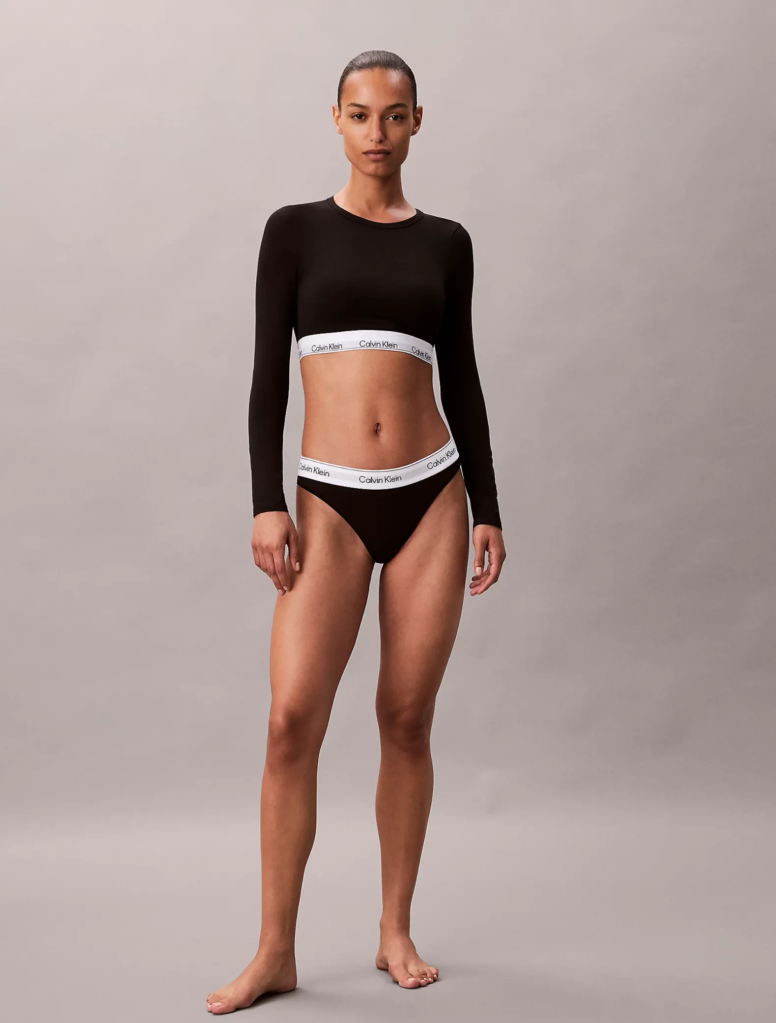 T-shirt met lange mouwen bralette - Icon Cotton Modal