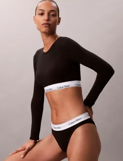T-shirt met lange mouwen bralette - Icon Cotton Modal