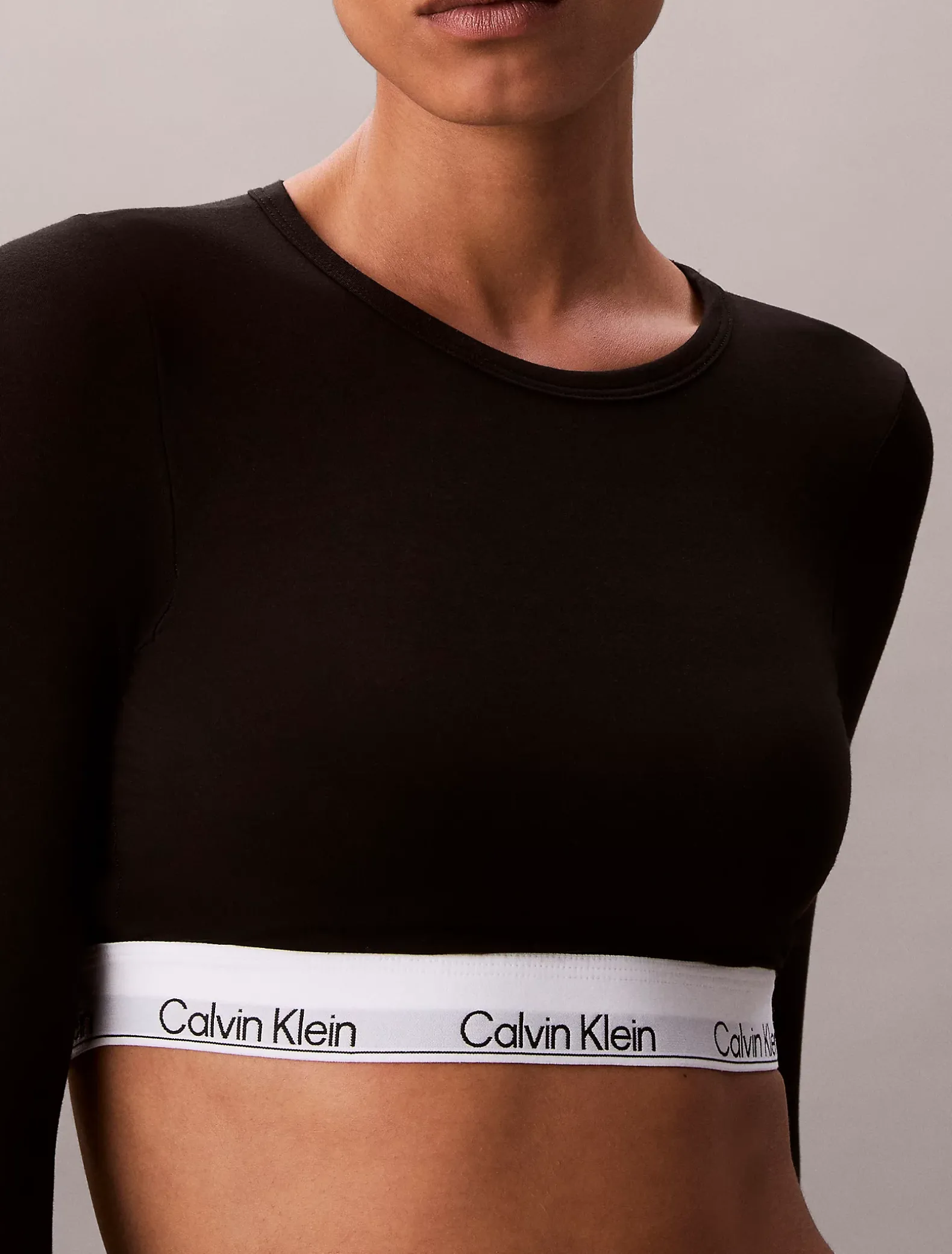 T-shirt met lange mouwen bralette - Icon Cotton Modal