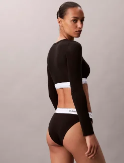 T-shirt met lange mouwen bralette - Icon Cotton Modal