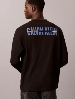 T-shirt met lange mouwen en logo achter