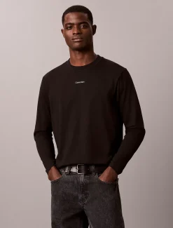 T-shirt met lange mouwen en logo achter