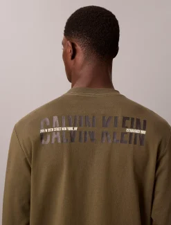 T-shirt met lange mouwen en logo achter