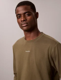 T-shirt met lange mouwen en logo achter