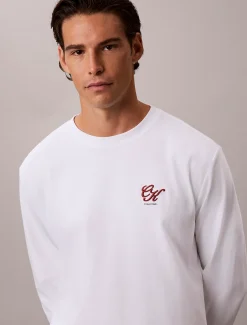 T-shirt met lange mouwen en logo achter