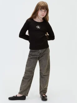 T-shirt met lange mouwen en logo voor kinderen