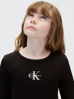 T-shirt met lange mouwen en logo voor kinderen